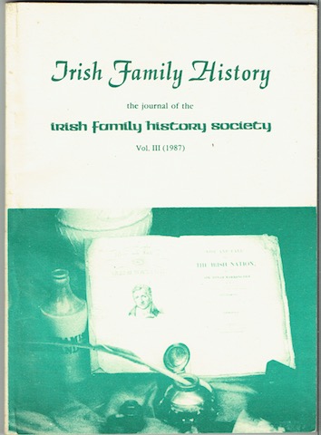 Image for Irish Family History: The Journal Of The Irish Family History Society. Vol. III (1987)