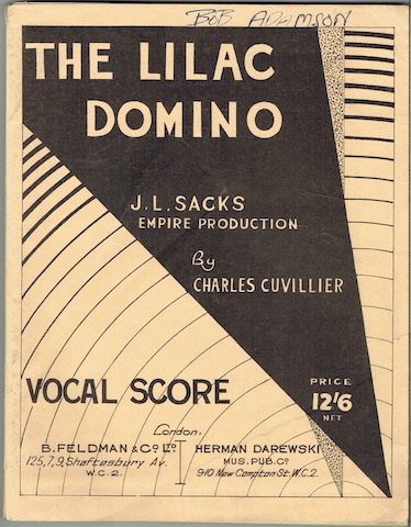 Image for The Lilac Domino: A New And Original Operetta In Three Acts. Vocal Score