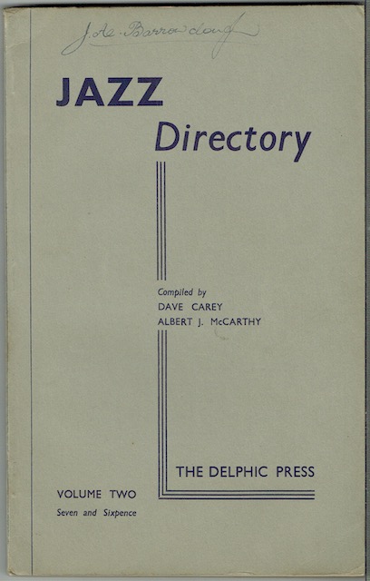 Image for The Directory Of Recorded Jazz and Swing Music: Volume Two