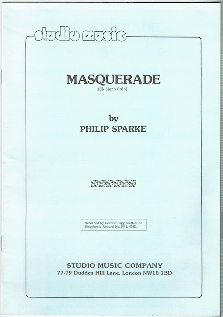 Image for Masquerade (E flat Horn Solo)