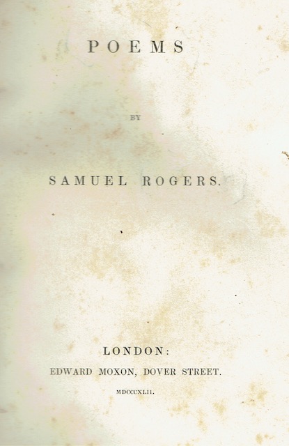 Image for Poems By Samuel Rogers