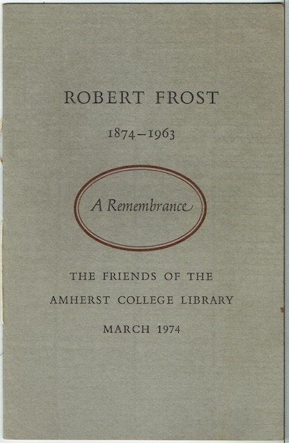 Image for Robert Frost 1874-1963: A Remembrance