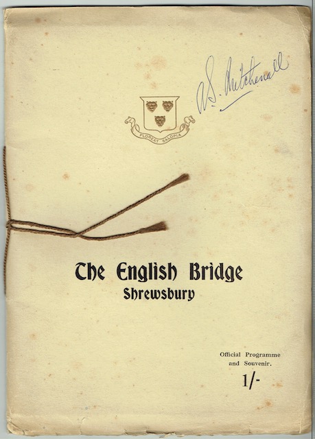 Image for The English Bridge, Shrewsbury: Offical Programme and Souvenir