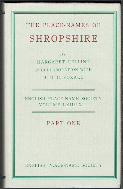 Image for The Place-Names Of Shropshire, Part One: The Major Names Of Shropshire (English Place-Name Society Volume LXII/LXIII)