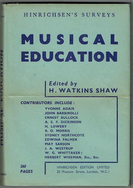 Image for Musical Education: A Symposium by Yvonne Adair et al.