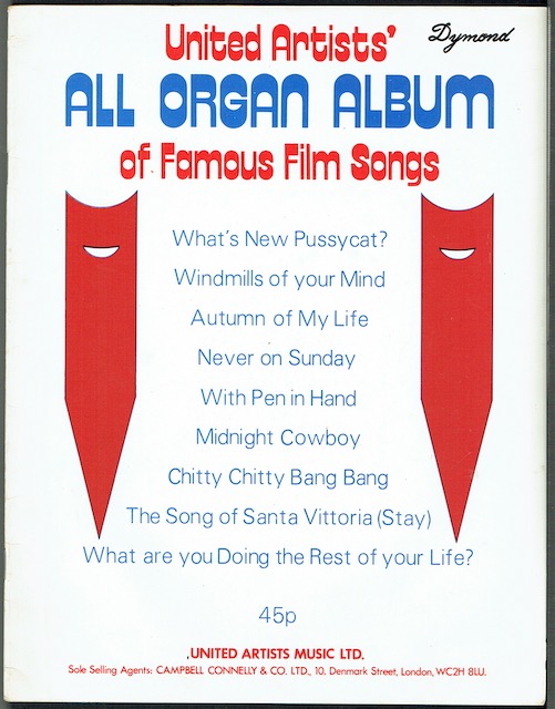 Image for United Artists' All Organ Album Of Famous Film Songs