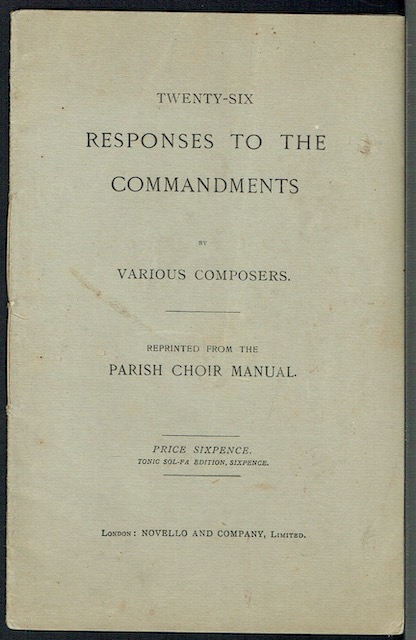 Image for Twenty-Six Responses To The Commandments By Various Composers