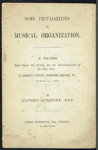 Image for Some Peculiarities Of Musical Organisation: A Paper read before the Society for the Encouragement of the Fine Arts, March 3rd 1887
