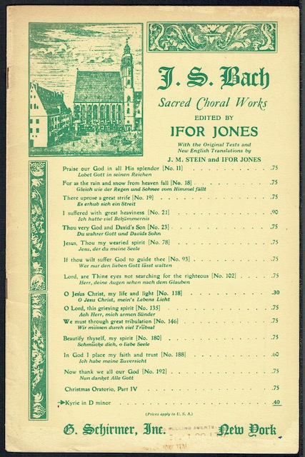 Image for Kyrie In D minor For Five-Part Chorus of Mixed Voices with Instrumental Bass (and Organ ad lib.), Edited by Ifor Jones