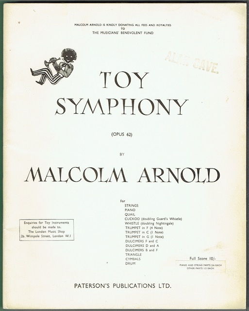 Image for Toy Symphony (Opus 62). Full Score