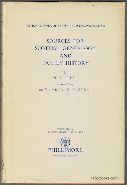 Image for Sources For Scottish Genealogy And Family History (National Index Of Parish Registers Volume XII)