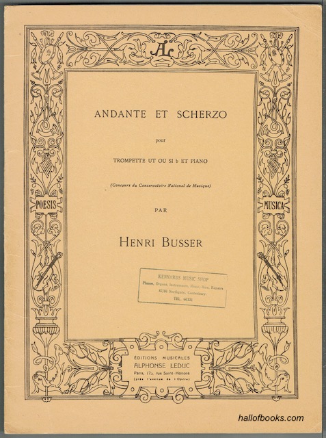 Image for Andante Et Scherzo Pour Trompette Et Piano