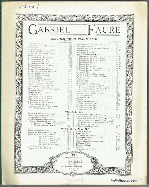 Image for Oeuvres Pour Piano Seul: 7me Nocturne en ut# mineur (op. 74)