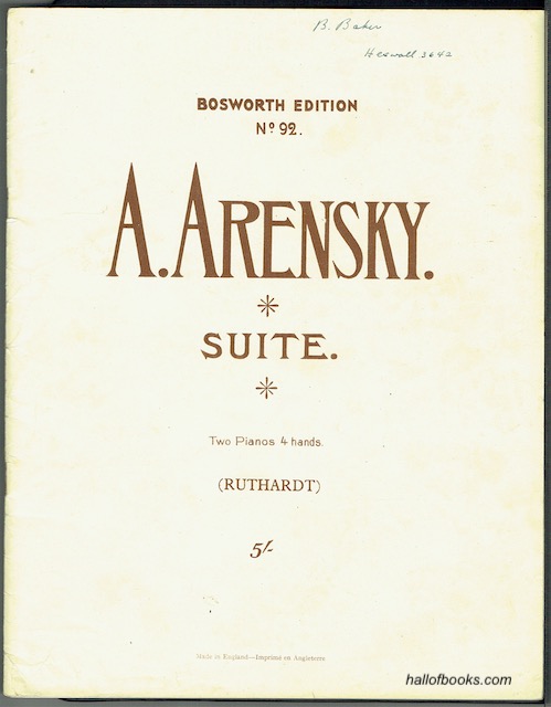 Image for Suite For Two Pianos 4 Hands, Op. 15: Romance, Valse, Polonaise. Revised And Fingered By A. Ruthardt