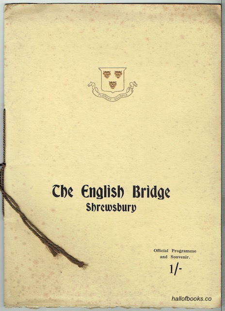 Image for The English Bridge, Shrewsbury: Offical Programme and Souvenir
