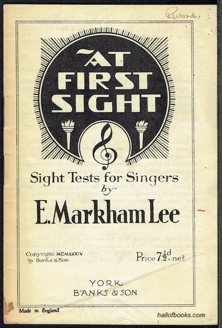 Image for At First Sight: Sight Tests For Singers