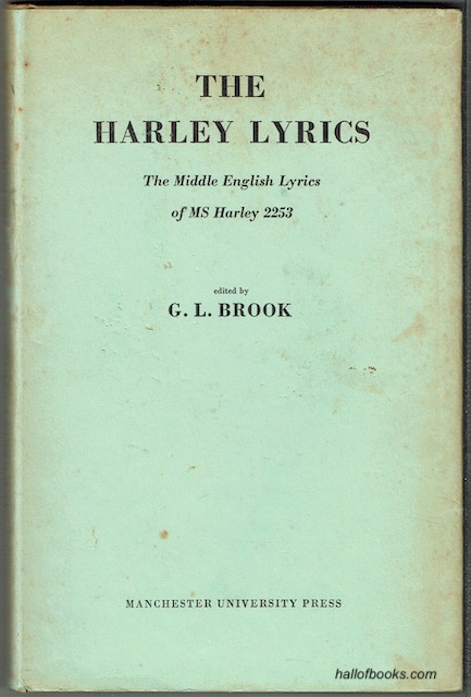 Image for The Harley Lyrics: The Middle English Lyrics Of MS Harley 2253