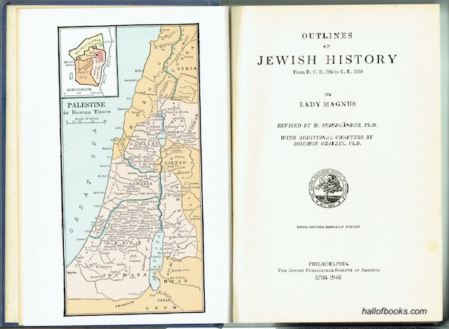 Image for Outlines Of Jewish History From B.C.E. 586 To C.E. 1929