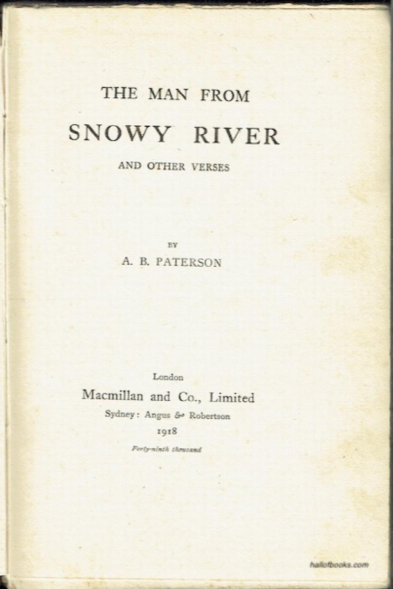 Image for The Man From Snowy River And Other Verses
