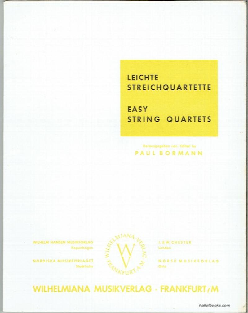 Image for Easy String Quartets; Leichte Streichquartette: Sonata (Fach), Sinfonia da Camera (Richter), Erste Streichquartett (Mozart) and Serenade-Quartett (Rust)