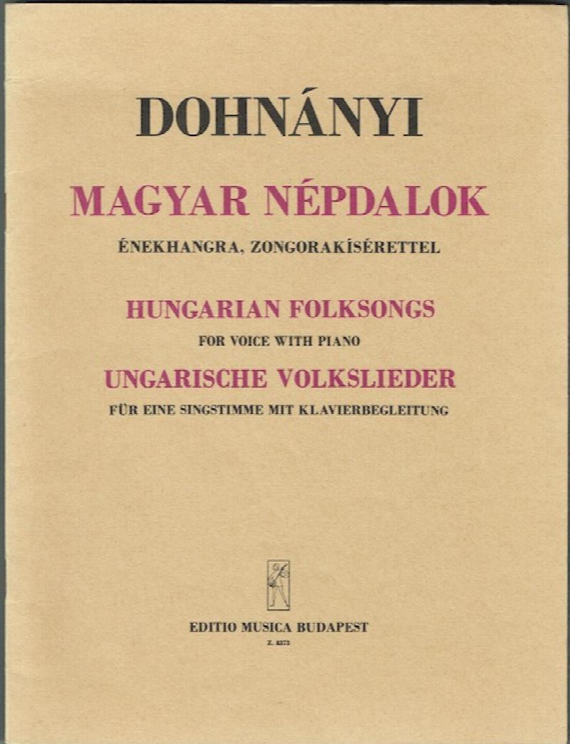 Image for Hungarian Folksongs For Voice With Piano; Magyar Nepdalok; Ungarische Volkslieder