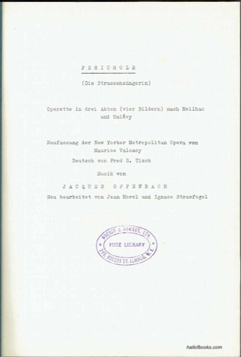 Image for Perichole (Die Strassensangerin): German Libretto