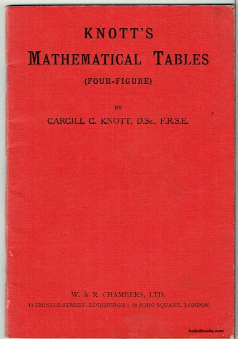 Image for Knott's Mathematical Tables (Four-Figures)
