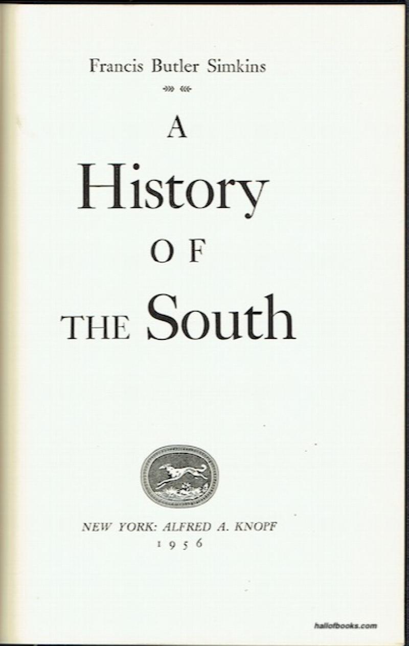 Image for A History Of The South