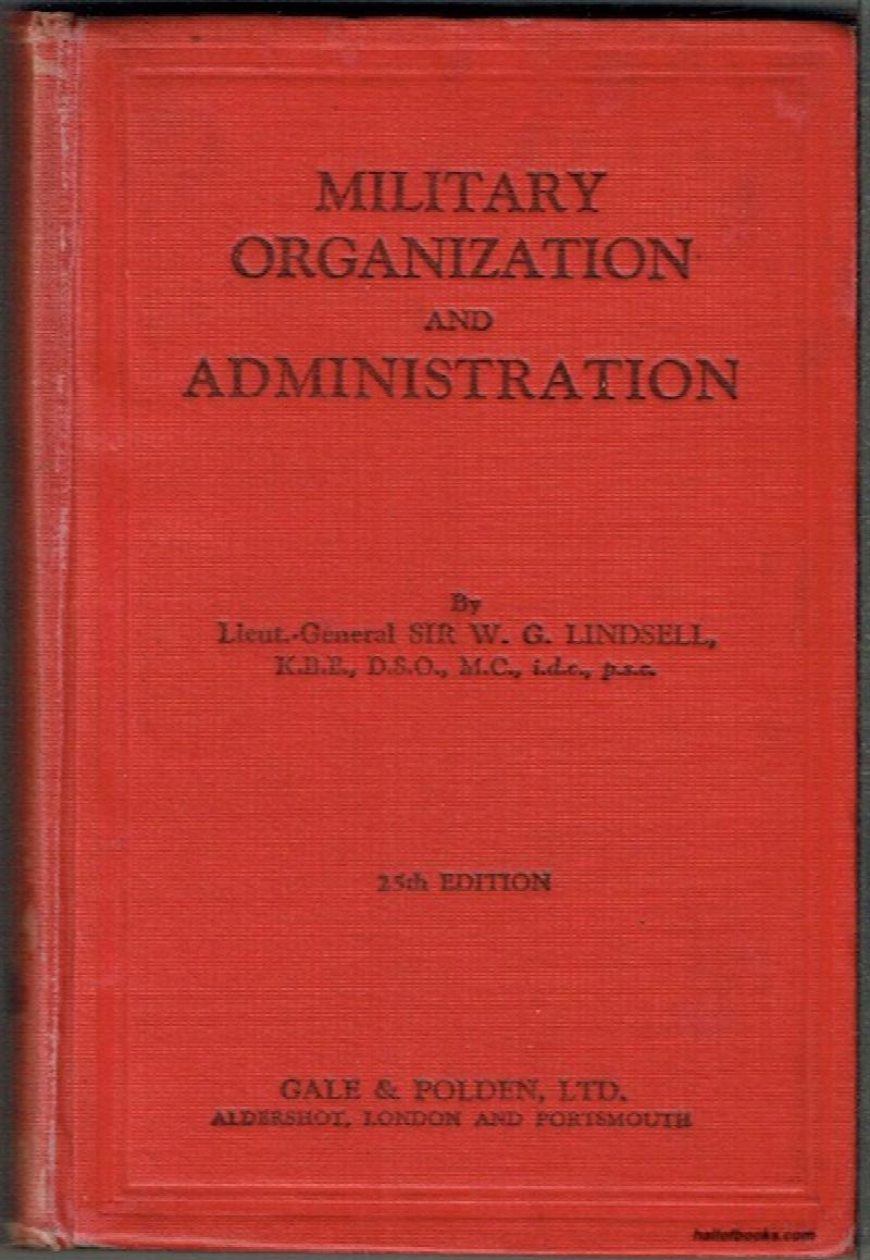 Image for Military Organisation And Administration