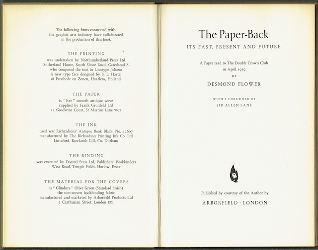 The Paper-Back: Its Past, Present And Future