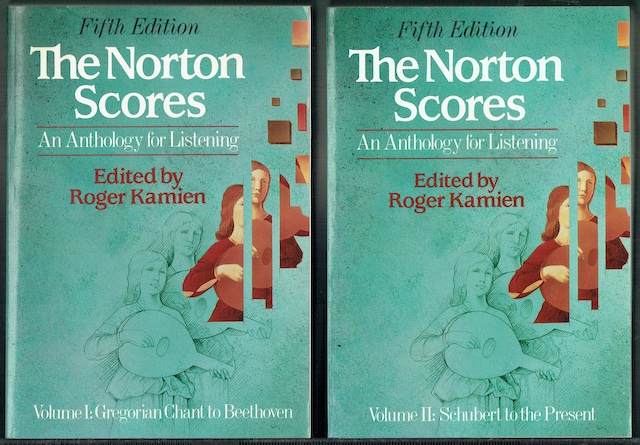 The Norton Scores: An Anthology For Listening, Fifth Edition In Two Volumes. Volume I: Gregorian Chant To Beethoven and Volume II: Schubert To The Present